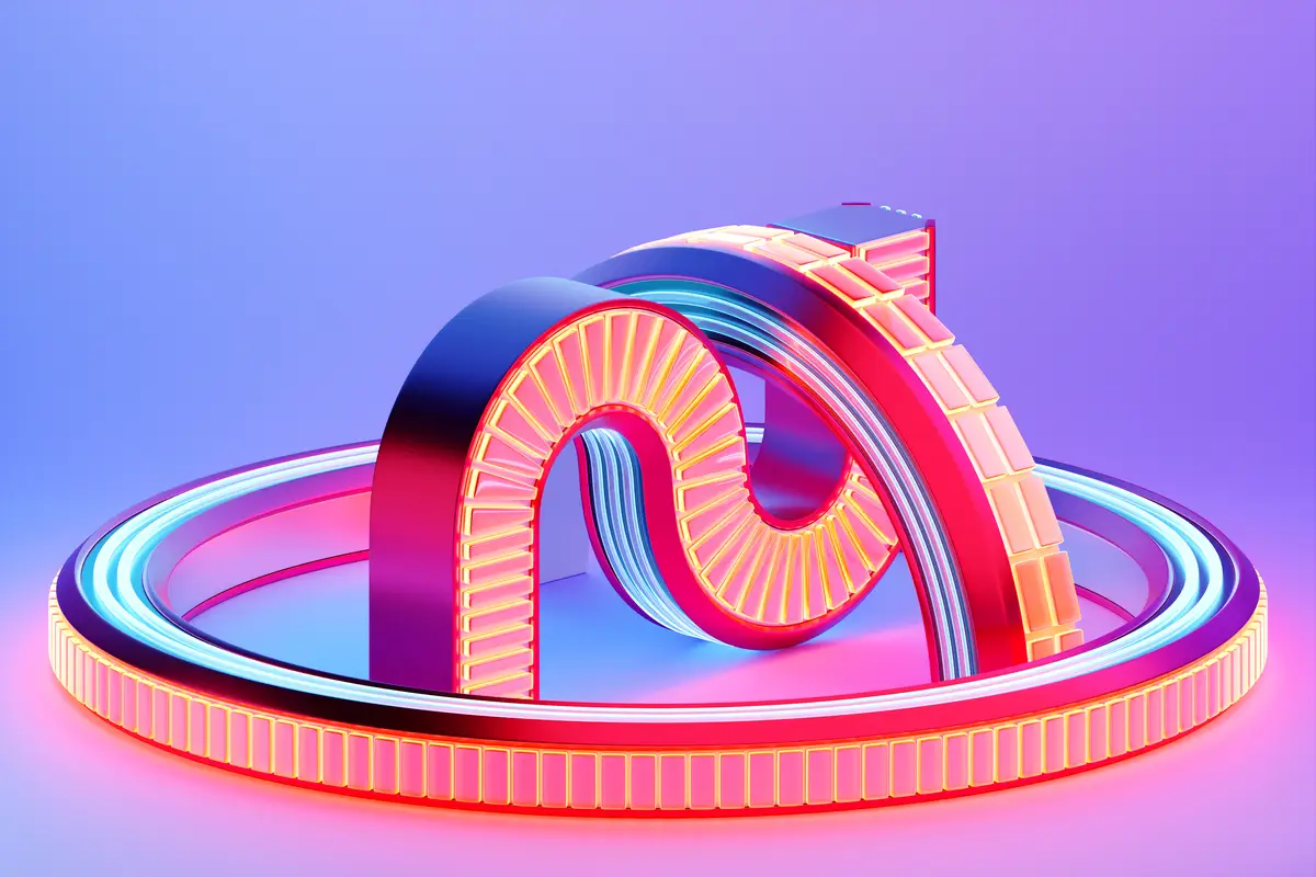 3d illustrationSet of different lighting shapes on monocrome background pattern Geometry background